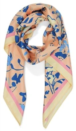 Pieces Peach Cobbler / Floral Saga Square Scarf