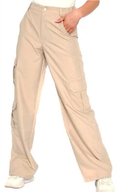 Vivichi Stone Loren Wide Leg Cargo Trousers