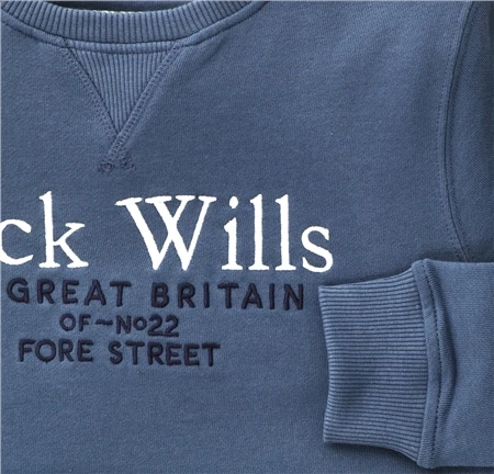 Jack Wills China Blue Junior Crew Neck Sweatshirt 3 Jack Wills China Blue Junior Crew Neck Sweatshirt - Image 3