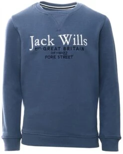 Jack Wills China Blue Junior Crew Neck Sweatshirt