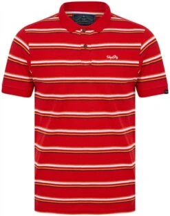 Tokyo Laundry Barados Cherry Gazza Striped Cotton Pique Polo Shirt