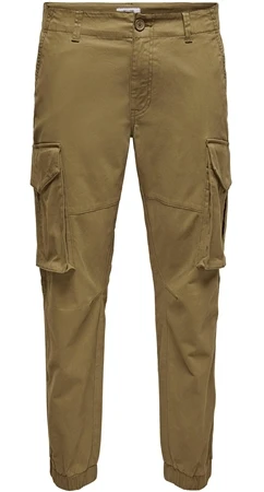 Only & Sons Brown Tapered Fit Trousers