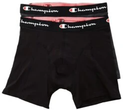 Champion Black/Grey Two Pack Jacquard Waistband Boxers