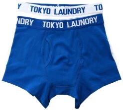 Tokyo Laundry White/Blue Hedworth (2 Pack) Boxer Shorts Set