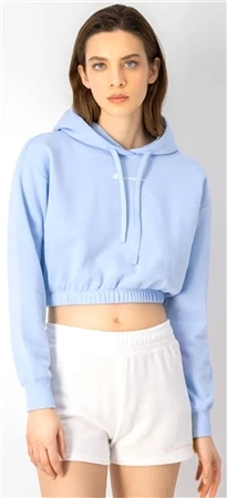 Champion Blue Crop Hooded Top