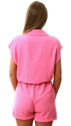 Parisian Fuchsia Cap Sleeve Wrap Playsuit -Jack & Jones Store 25506 3