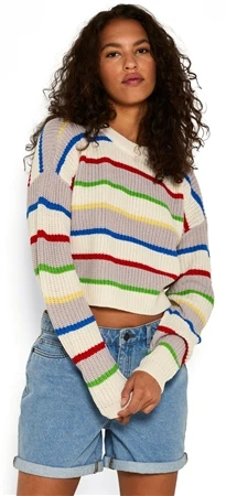 Noisy May Eggnog Knitted Pullover