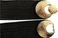 Pieces Black Straw Waist Belt -Jack & Jones Store 25561 2