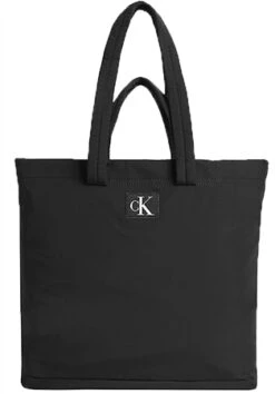 Calvin Klein Black City Nylon Large Zip Tote Bag