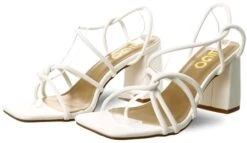 Ego White Delicate Block Heel Shoe
