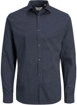 Jack & Jones Blue / Navy Blazer Blackpool Poplin Stretch Shirt