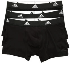 Adidas Black Active Flex Cotton 3 Pack Trunk