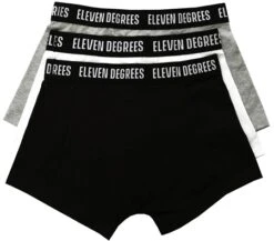 11 Degrees Black White Grey Triple Pack Core Boxer Shorts -Jack & Jones Store 25834 2