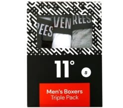 11 Degrees Black White Grey Triple Pack Core Boxer Shorts -Jack & Jones Store 25834 3