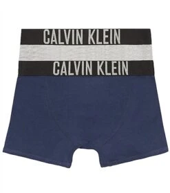 Calvin Klein Grey Heather / Blue Shadow 2 Pack Junior Trunks - Intense Power -Jack & Jones Store 25848 2