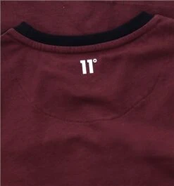 11 Degrees Mulled Red Junior Cut And Sew Taped T-Shirt -Jack & Jones Store 25898 2