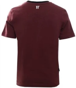 11 Degrees Mulled Red Junior Cut And Sew Taped T-Shirt -Jack & Jones Store 25898 3