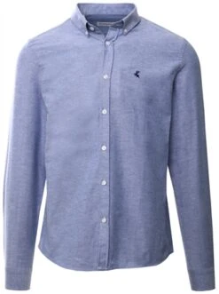 Ottomoda Blue Long Sleeve Oxford Shirt