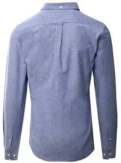 Ottomoda Blue Long Sleeve Oxford Shirt -Jack & Jones Store 25935 3