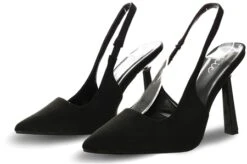 No Doubt Black Pointed Court Shoe