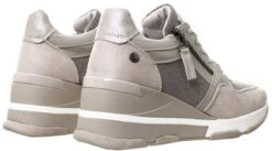 Xti Grey Wedge Glitter Panel Lace Up Trainer -Jack & Jones Store 26025 3