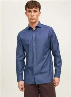 Jack & Jones Blue / Navy Blazer Slim Fit Shirt -Jack & Jones Store 26043 3