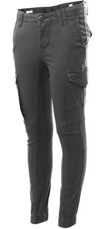 Jack & Jones Grey / Asphalt Junior Paul Flake Akm Cargo Trousers