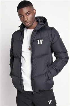 11 Degrees Black Large Panel Puffer Jacket 7 11 Degrees Black Large Panel Puffer Jacket -Jack & Jones Store 26108 3