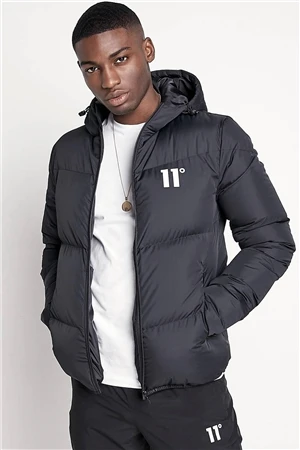 11 Degrees Black Large Panel Puffer Jacket 4 11 Degrees Black Large Panel Puffer Jacket - Image 4