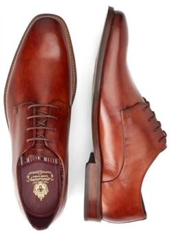 Base London Washed Tan Marley Lace Up Brogue Shoe -Jack & Jones Store 26147 2