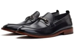 Base London Black Coda Leather Brogue Shoe