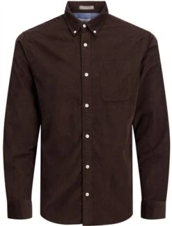 Jack & Jones Brown / Mulch Corduroy Shirt