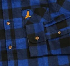 Brave Soul Jet Black / Royal Brushed Cotton Check Print Button Shirt -Jack & Jones Store 26167 2