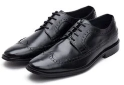 Base London Black Havisham Lace Up Brogue Shoe