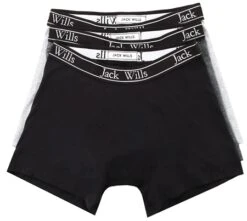 Jack Wills Charcoal Multipack Boxers 3 Pack