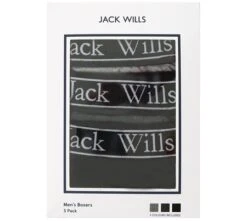 Jack Wills Charcoal Multipack Boxers 3 Pack -Jack & Jones Store 26224 3