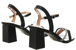 No Doubt Black Barely There Strap Heel -Jack & Jones Store 26225 3