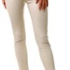 Only Beige / Pumice Stone Laura Strap Faux Leather Leggings
