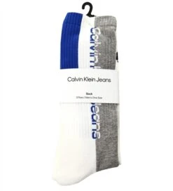Calvin Klein White 3 Pack Logo Crew Socks -Jack & Jones Store 26238 3