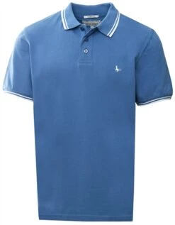 Jack Wills Blue Edgeware Tipped Polo Shirt