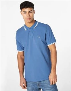 Jack Wills Blue Edgeware Tipped Polo Shirt -Jack & Jones Store 26251 3