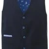 Fratelli Navy Waistcoat With Contrast Details