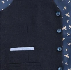 Fratelli Navy Waistcoat With Contrast Details -Jack & Jones Store 26288 2