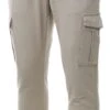 Brave Soul Light Grey Cuffed Hem Taslan Cargo Trousers