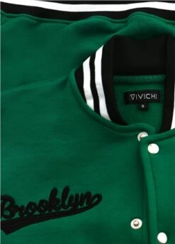 Vivichi Green Contrast Sleeve Varsity Jacket -Jack & Jones Store 26294 2