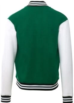 Vivichi Green Contrast Sleeve Varsity Jacket -Jack & Jones Store 26294 3