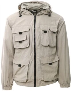 Brave Soul Stone Mesh Lined Drawcord Detail Zip Through Jacket