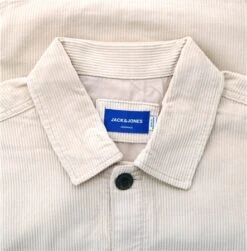 Jack & Jones White / Moonbeam Corduroy Overshirt -Jack & Jones Store 26359 2