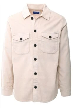 Jack & Jones White / Moonbeam Corduroy Overshirt