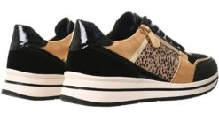 Zanni Black / Leopard Print Panel Lioness Lace Up Trainer -Jack & Jones Store 26408 3
